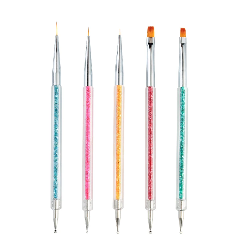 New Trending Import Nylon Hair Unique gel brush for Nail Art Painting Brush Dotting tools
