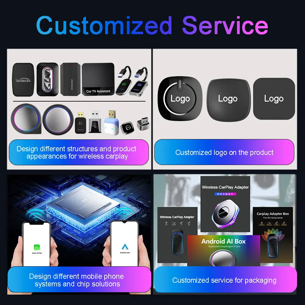 RGB Carplay Ai Box 6125 Smart T Carplay-ai-box Lite 4 64 Android 13 Wifi Пульт дистанционного управления проводной беспроводной Auto Aibox