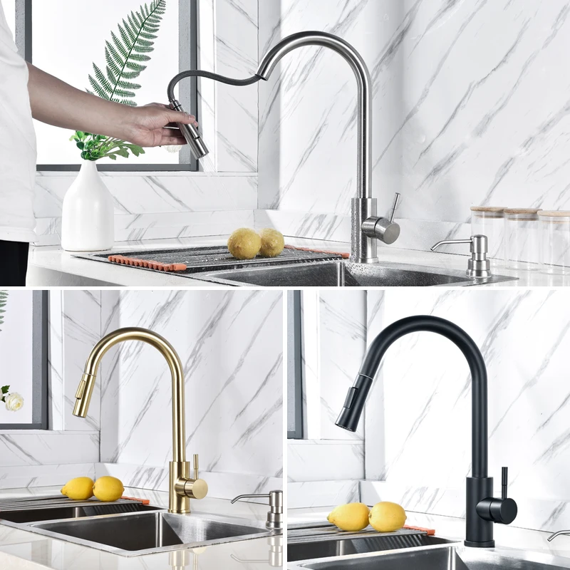 Deck-mounted touch sensor thermostat faucet hot and cold kitchen sink faucet sanitary ware kitchen faucet