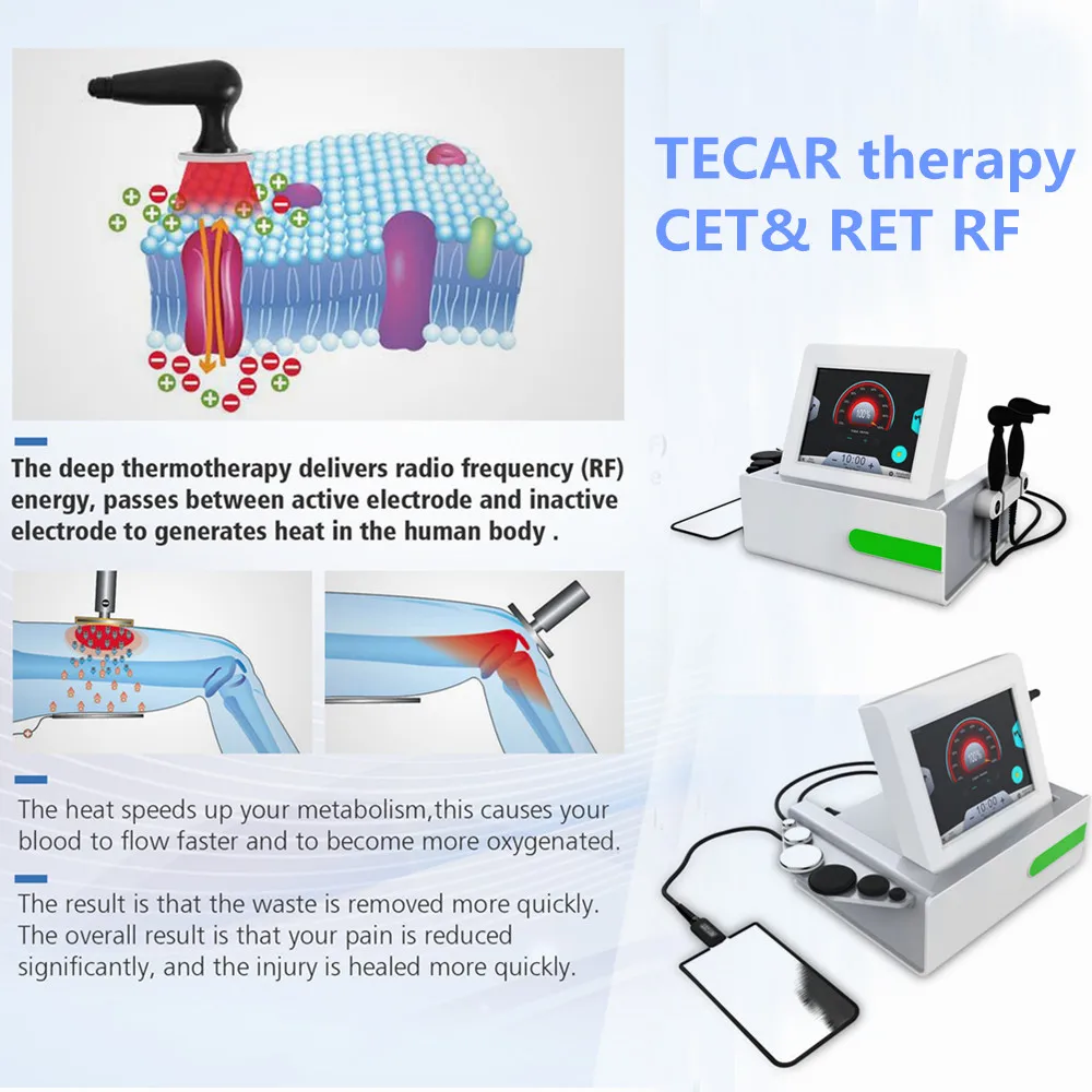New POWER 300W Therapy Machine RET CET RF Body Paine Relief 448khz tecar machine
