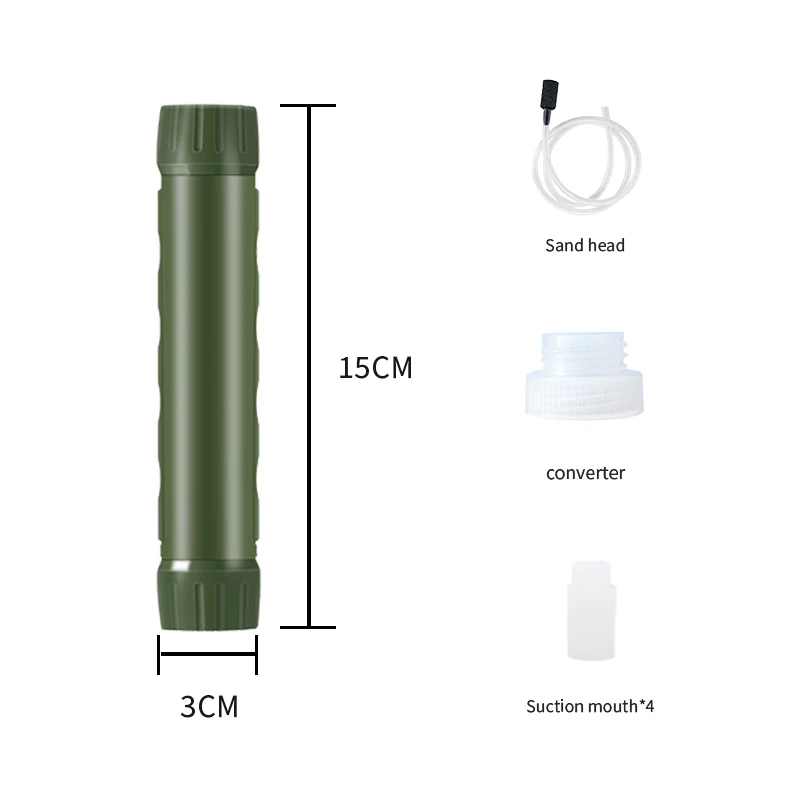 Filterwell Water Filtration Straw Personal Mini Camping Hiking Outdoor Portable Life Water Filter Straw