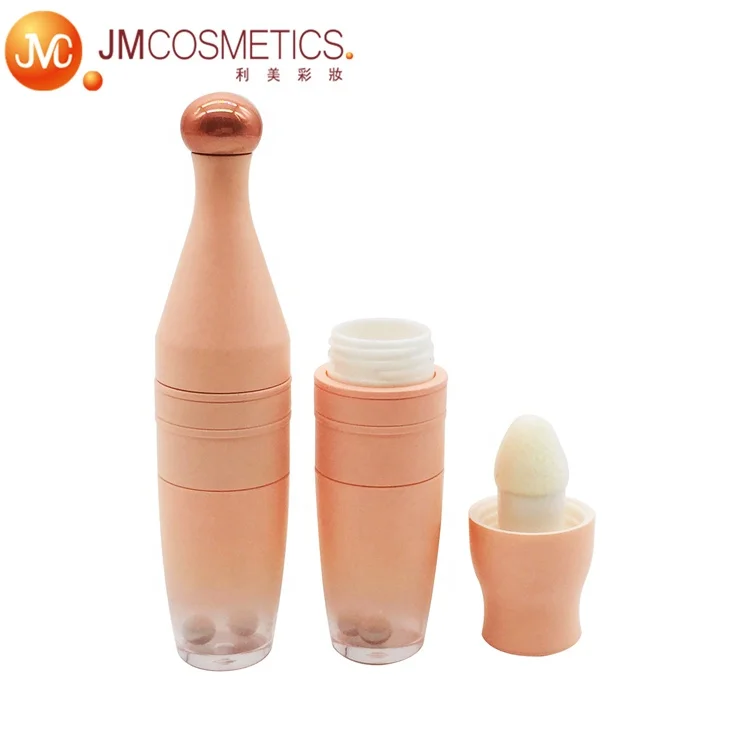 
Private customization Shaped injection glaze empty pink top big wand tubes lip gloss tube private label printing 