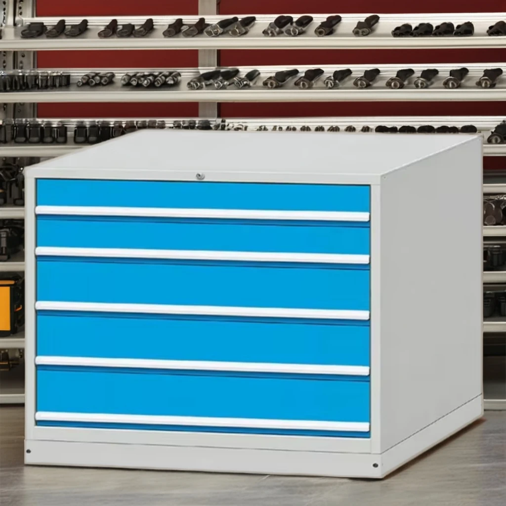 Customizable High Load Capacity 6-Drawer Garage Tool Cabinet All-Welded Steel with RAL7012 Multi-Purpose Storage Garages