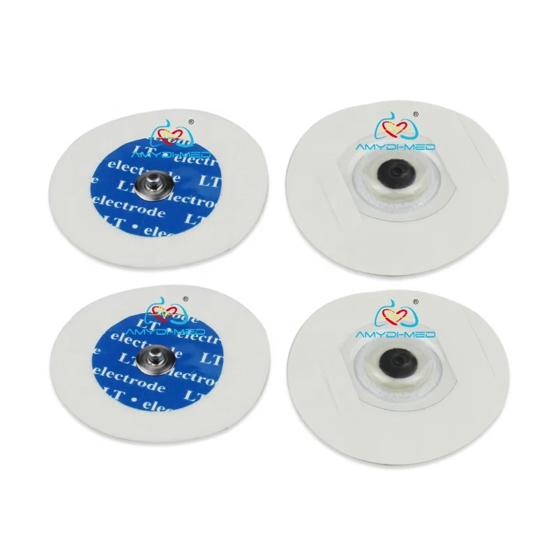 Adult Disposable Ecg Ekg Electrodes Foam Round Ag/AgCI Sensor Disposable Adult Ecg ELectrodes