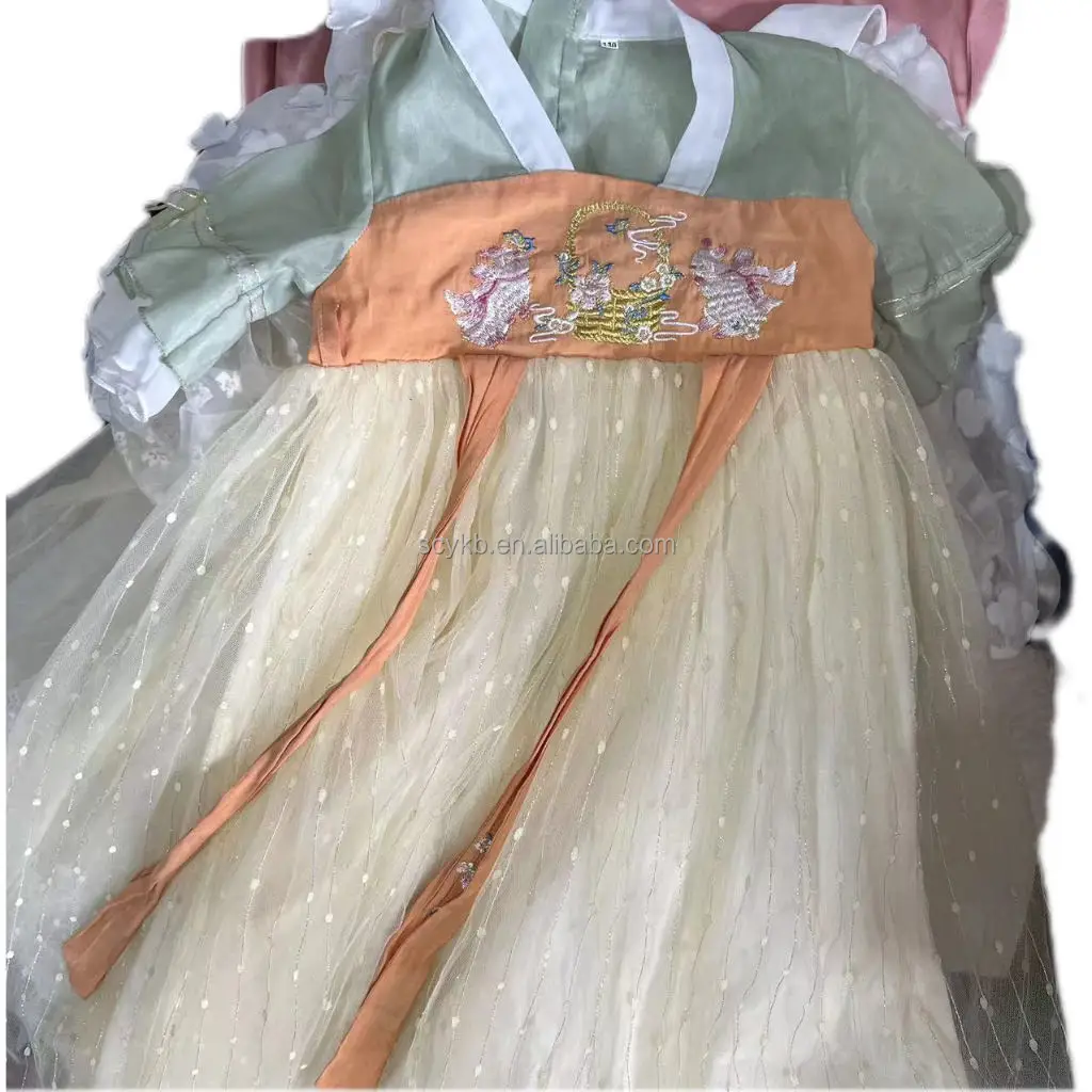 C06 Used clothes children dress pretty color wholesale mixed color in bale second hand assorted bulk kid skirts