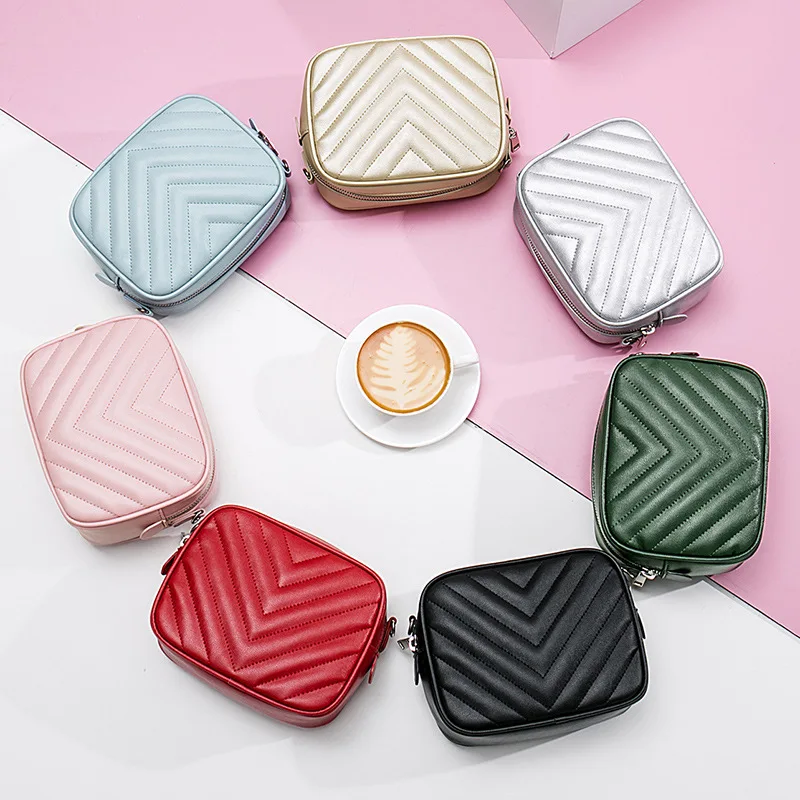 New product zipper camera shape square soft PU flap small crossbody bag with straps