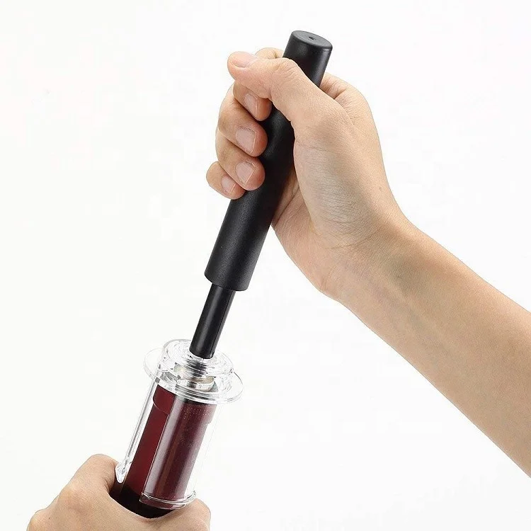 Top Selling Products 2023 Men Accessories Manual Plastic Wine Opener Pump Air Pressure Cork Remover