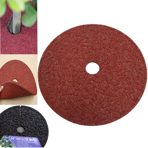 36 Inch Round Tree Protector Mat Garden Weed Round Cover Mat Rubber Mulch Ring Tree Protector For Weed Control Root