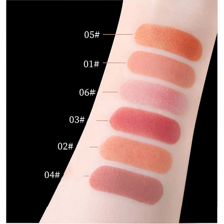 Private label blush no logo 6 colors soft pressed powder blush