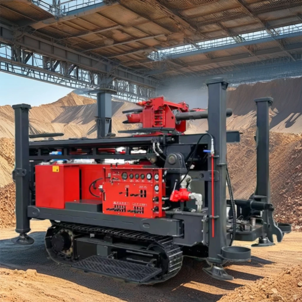Mini 2000 Meter Water Well Drilling Rig Machine with Mud Pump Oil Well Core Components Motor and Engine
