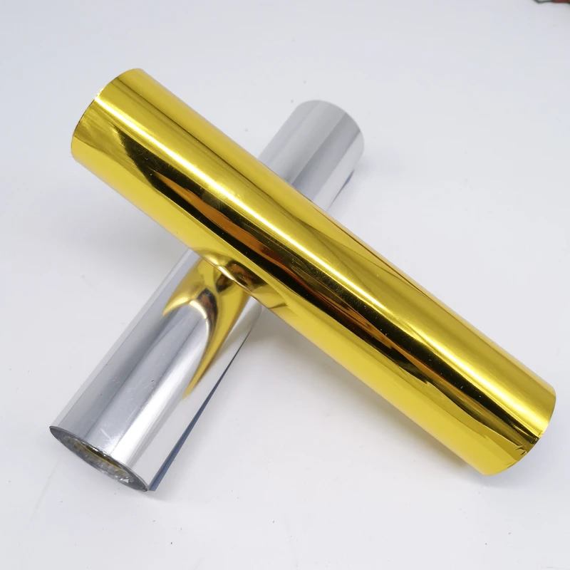 China Wholesale Customized Colored Heat Transfer Mirror Foil Roll Stamping PS PVC Plastic Featuring Gold Aluminum From Industry