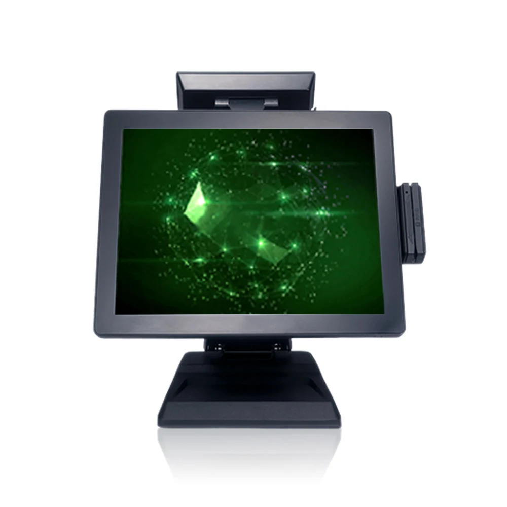 Fanless design.biometric POS system restaurant cash credit card machine with software safe transaction