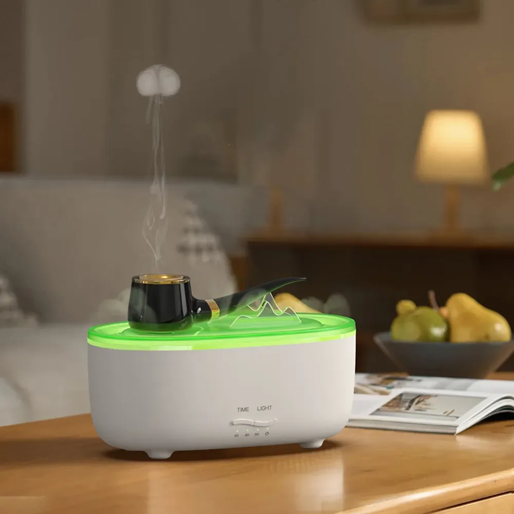 B2B new jellyfish spitting ring spray humidifier simulation flame mute timing aroma machine promotional gifts