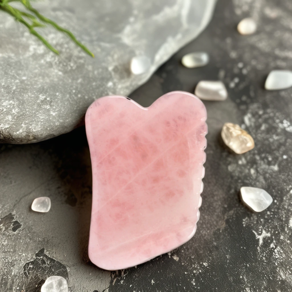 Natural Rose Quartz Jade Face Scraper Massager Tool Gua Sha Stone Guasha Massage Tool Premium Quality for Spa and Home Use