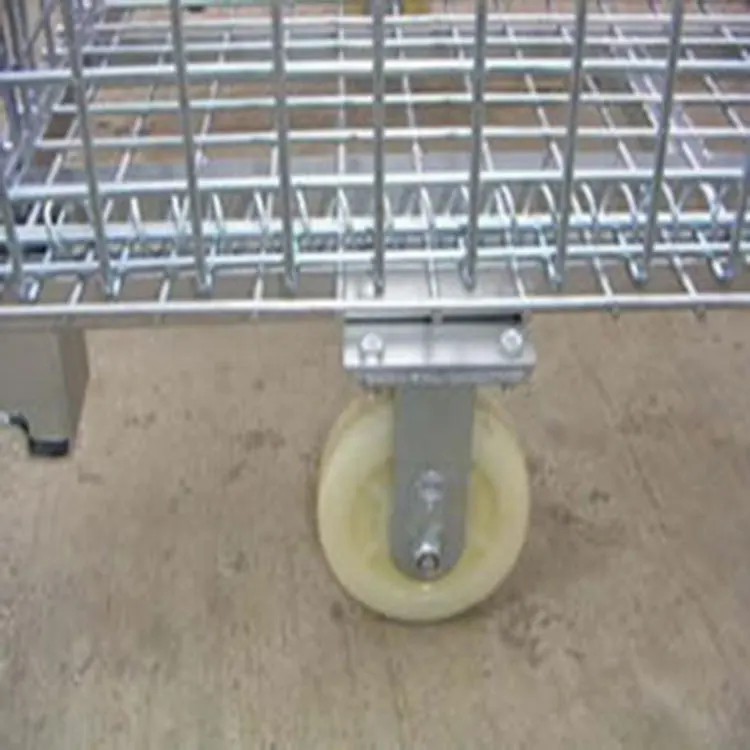 Transportation Custom 4 Wheel Collapsible Industrial Warehouse Heavy Duty Steel Mobile Logistics Cart Trolley