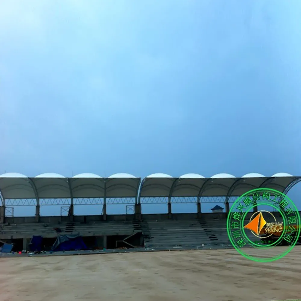 School Stand Sunshade Sports Stadium PVDF Tent Membrane Structure Architecture Tensile Membrane
