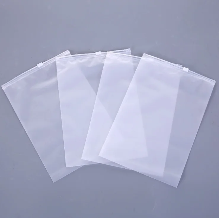 Cheapest Ziplock Double Frosted Underwear Sock Clothing PE Self-sealing Zipper Bag