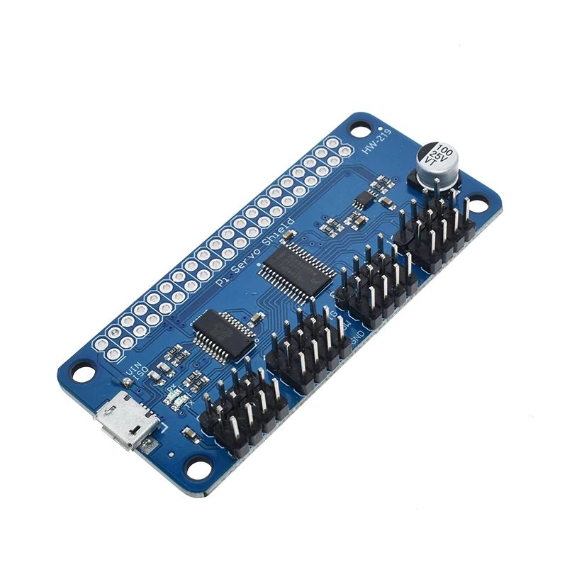 Raspberry Pi Servo Driver HAT providing precise PWM output 16-Channel 12-bit I2C Interface support Raspberry Pi Zero/Zero W/3B+