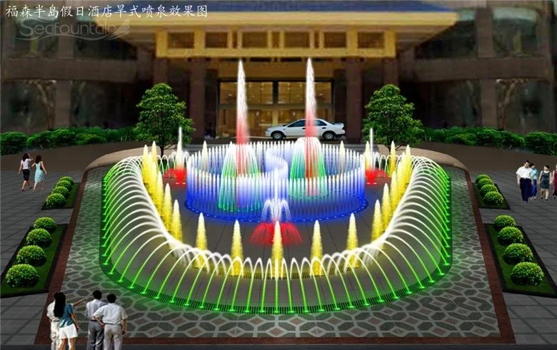 Onsite installation program control combination type LED light decorative  fountains