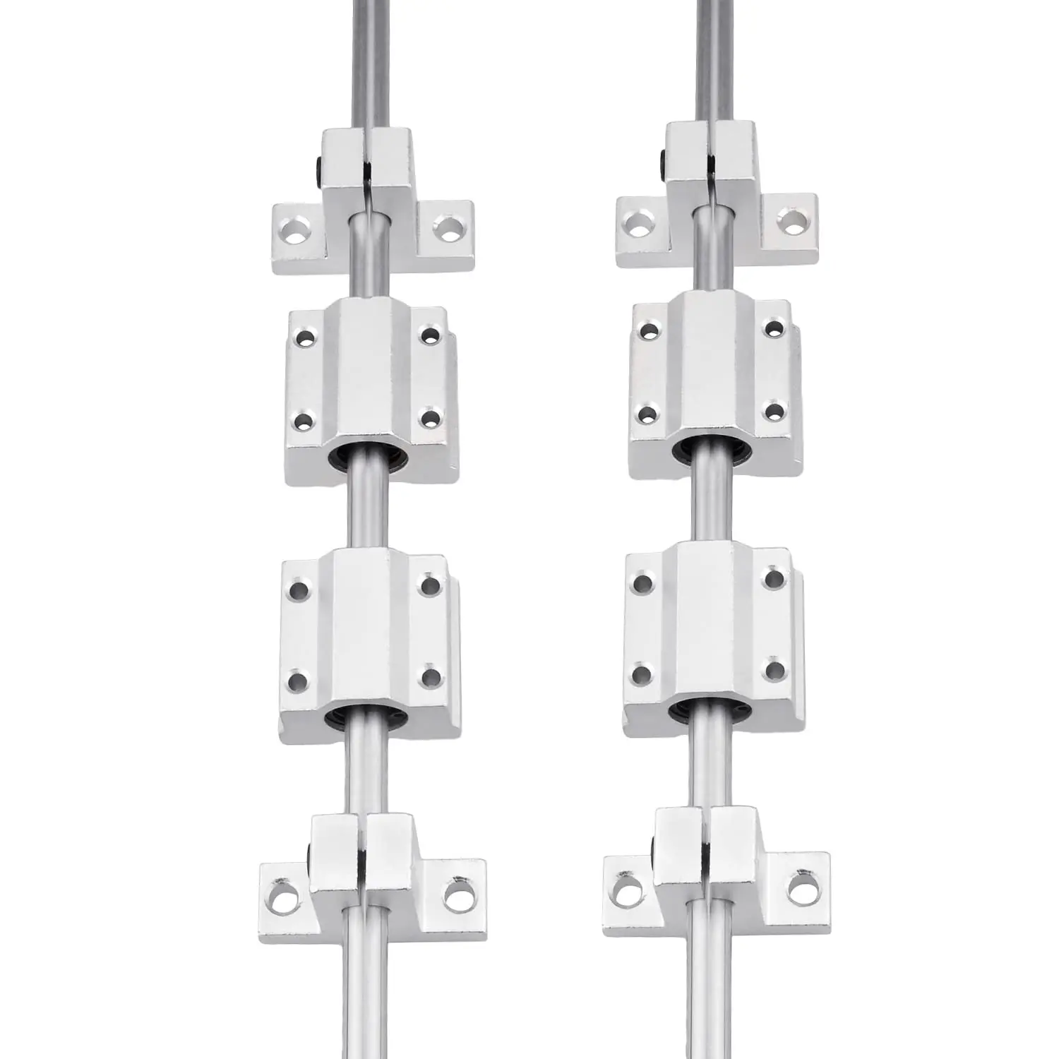 T8 Guide Screw Kit 2x200mm Linear Motion Rod Shaft Guide 4 x Linear Slides 4 x SK8 Shaft Supports and 1 x Flex Shaft Coupler
