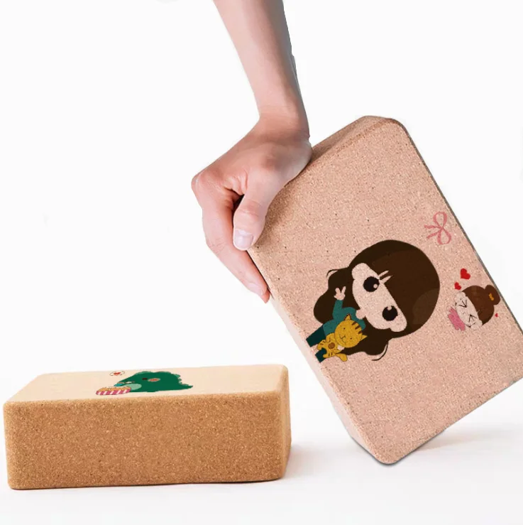 
2021 Custom Logo Printed Fitness Yoga Brick Wholesale eva yoga block brick thicken exercise pilates fitness 