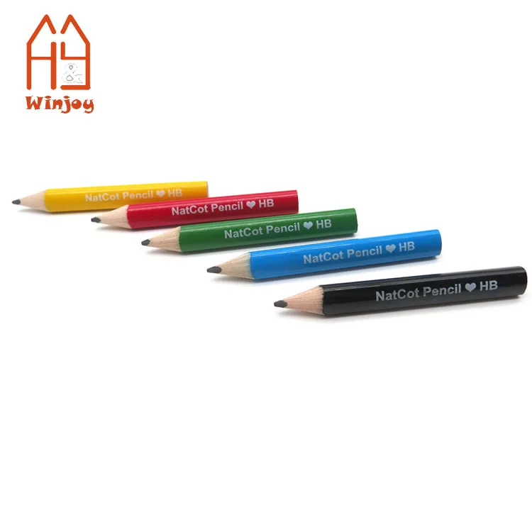 Suitable for 2-6 Years Old Short Triangle Grip Thick Pencil 3.5-inch Preschool Children Handwritten Drawing Mini Wooden Pencil