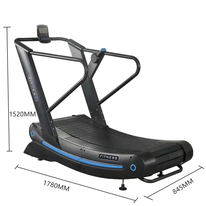 Indoor Gym Equipment manual treadmill  Max Speed Unlimited machine curved running  machine For Body Building
