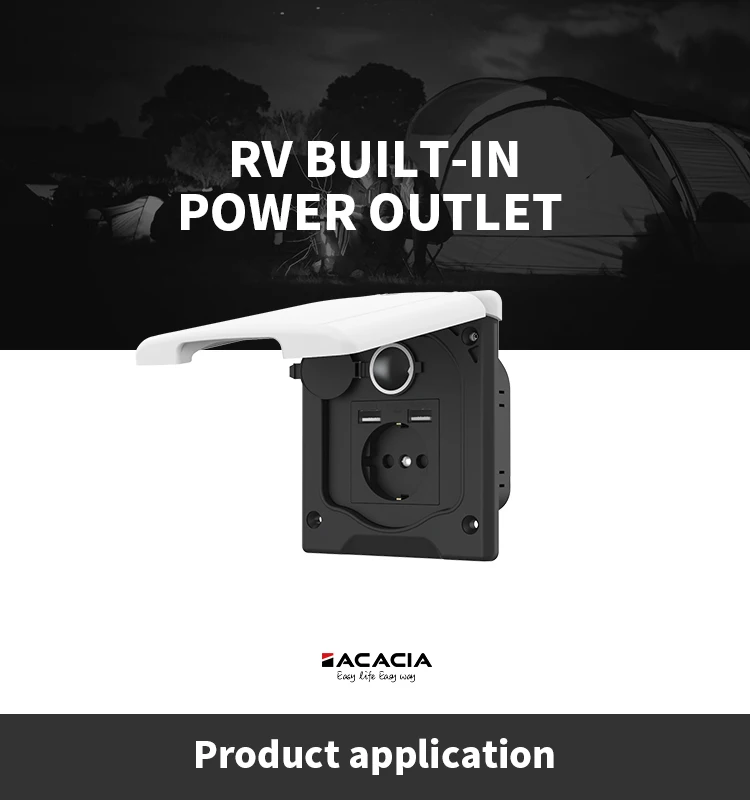 European Standard RV Power Sockets Outlet of RV Exterior Accessories