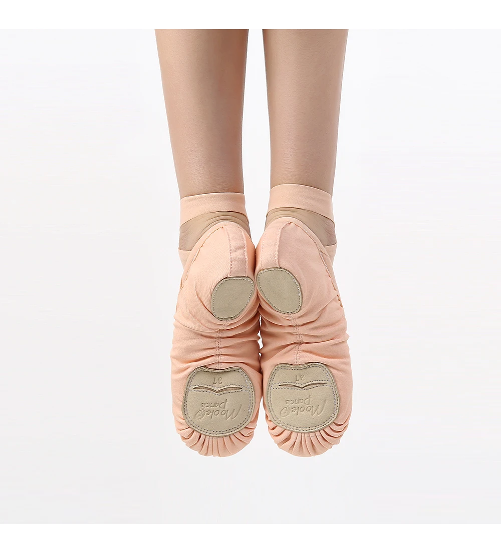 Super Soft Stretch Spandex Basic Split Sole Canvas Girl Ballet Gymnastic Dance Foot Wears Shoes