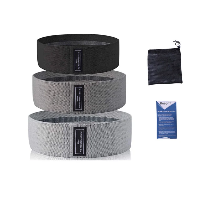 Women Strength Training Gym Fitness Exercise Bands,Hip Circle Set Non Slip Covered Elastic Booty Fabric Yoga Resistance Band