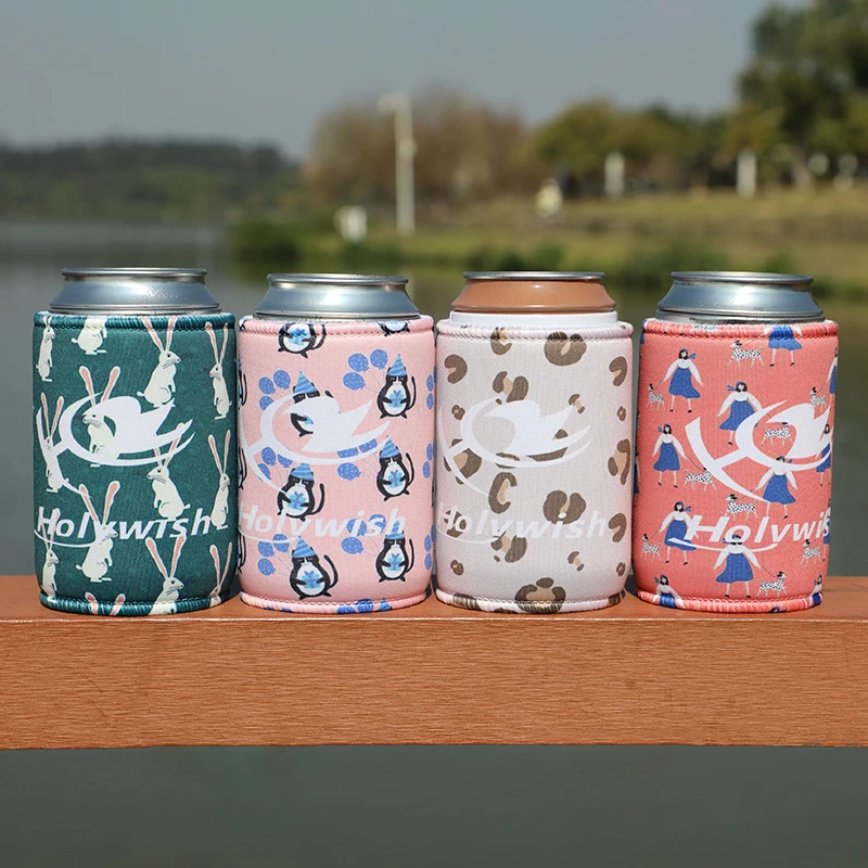 Personalized Reusable 330ml Beer Stubby Holder Carrier Sleeve Neoprene Bottle Can Cooler Drink Sleeve