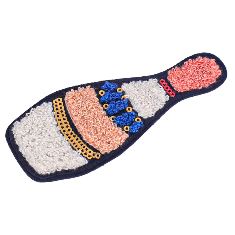 Chenille Embroidery And Bead Embroidery Bottle Shape Patch for Backpacks Clothing Hats Clothes Jacket Jean