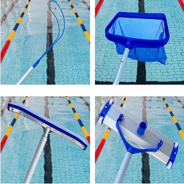 High Quality Pool Cleaning Accessories Telescopic Rod Skimmer Net Pool Brush Equipment for Swimming Pool Cleaning