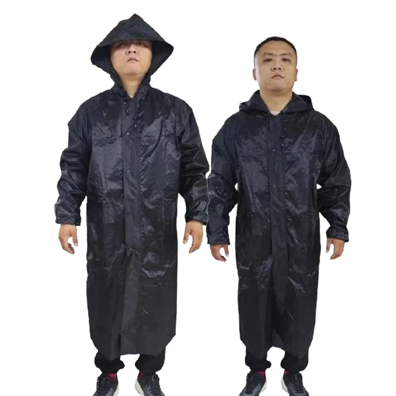 Excellent Quality Black Waterproof Rain Coat Nylon Raincoat Motorcycle Rain Coat 170T 190T Polyester Pvc Raincoat