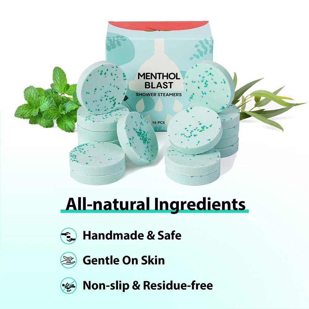 Custom Eucalyptus Shower Bath Steamers Aromatherapy 16 Pack for 35g