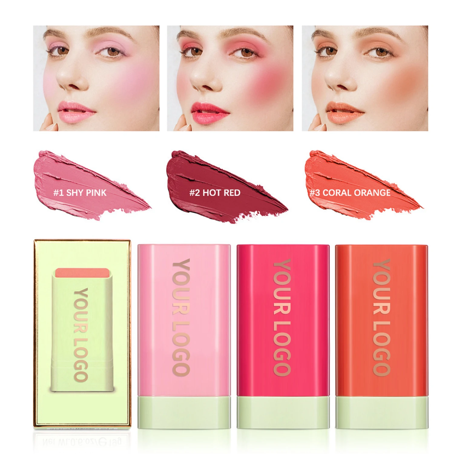 2024 hot sell Makeup blush Cheek Tint Customize Logo Cruelty Free Waterproof Jelly Blush Cream Face Vegan Private Label Blush