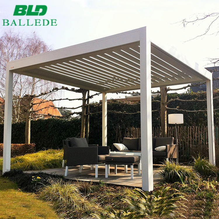
Waterproof free-standing pergola outdoor aluminum furniture for garden 