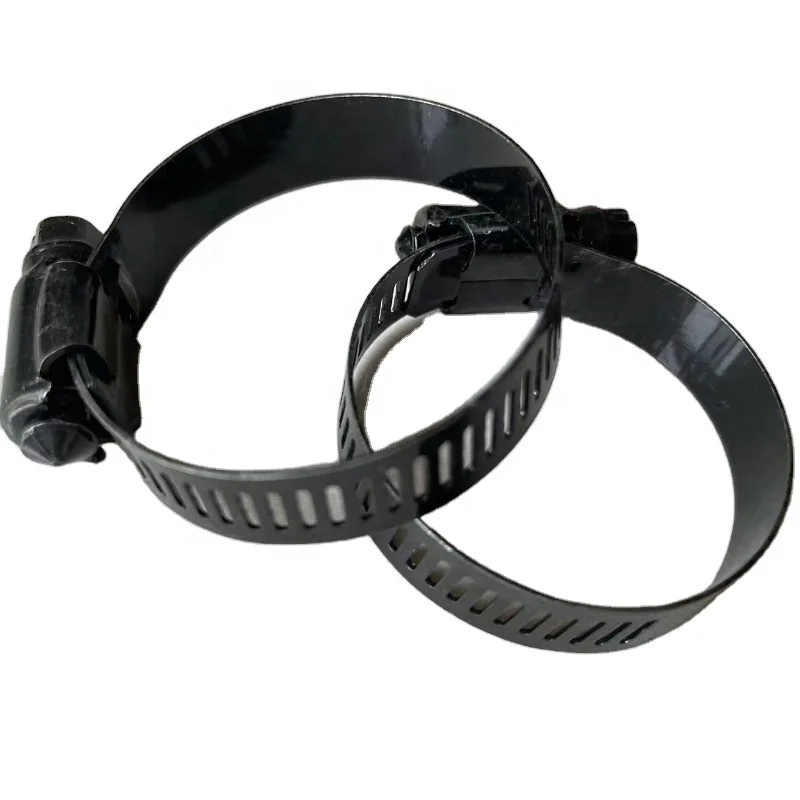 201/304/316 Stainless Steel American Type Hose Clamp Black Auto Part Clamp Fastener Worm Drive Perforated Pipe Hose Clips Clamps