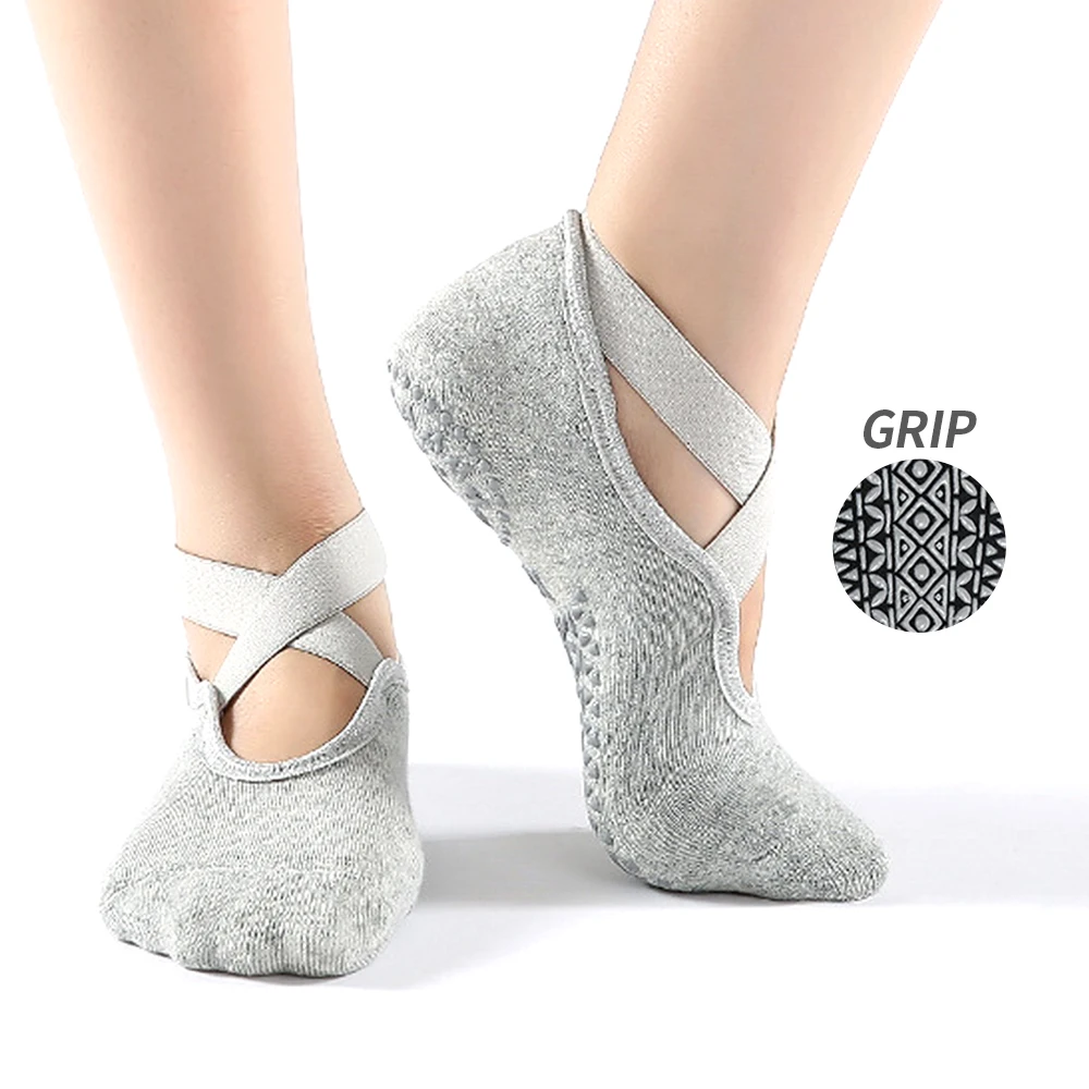 High Quality Wholesale Own Design Grip Pilates Socks Sustainable Non-Slip Socks Cheap Yoga Socks