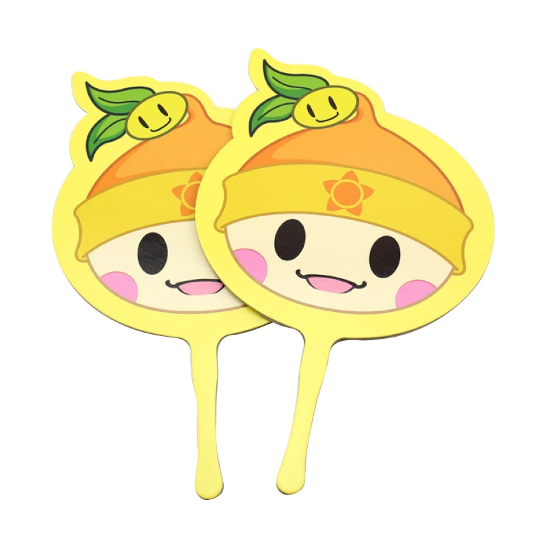 
Factory custom plastic printed personalized pp hand fan 