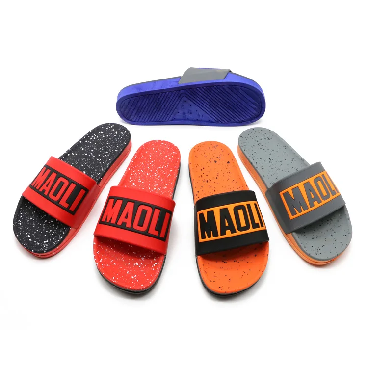 Footwear Sandal PVC,Custom Logo Slippers Men Plain Blank Slide Sandal,Slide slipper with white dotted