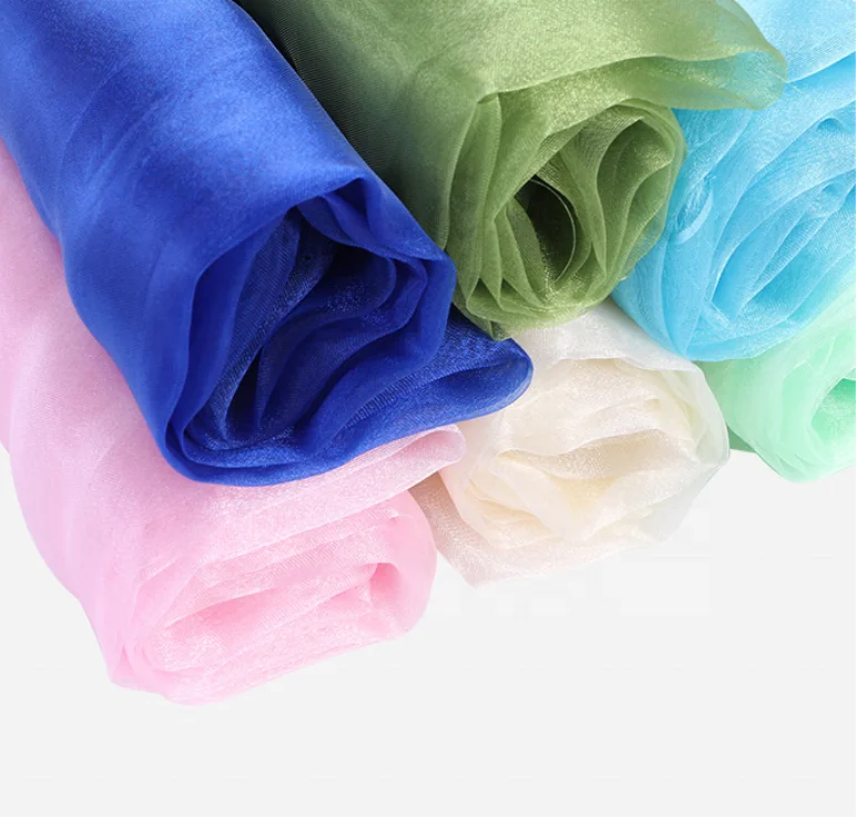 classic shiny fat organza for dress