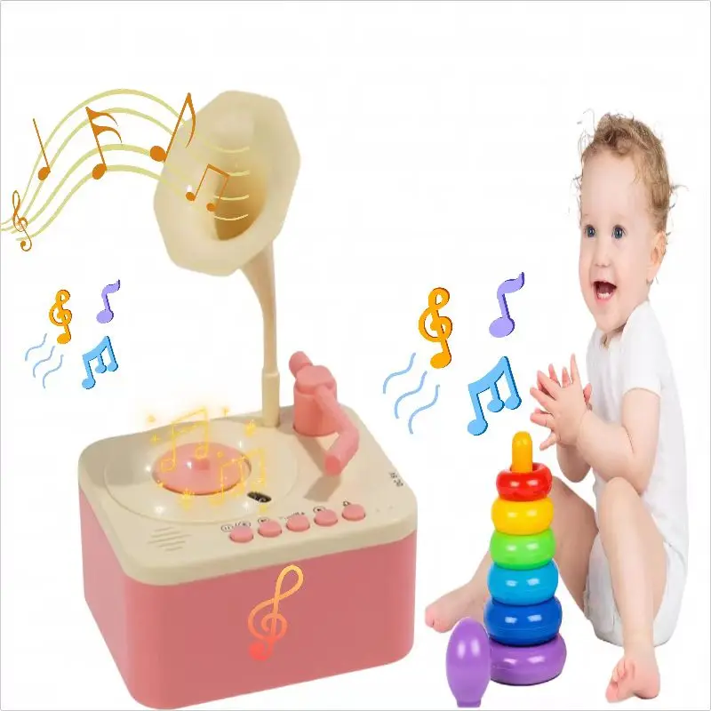 kids phonograph educational toys for kids learning machines  Music Box Multi-function Retro Phonograph Storytelling Machine