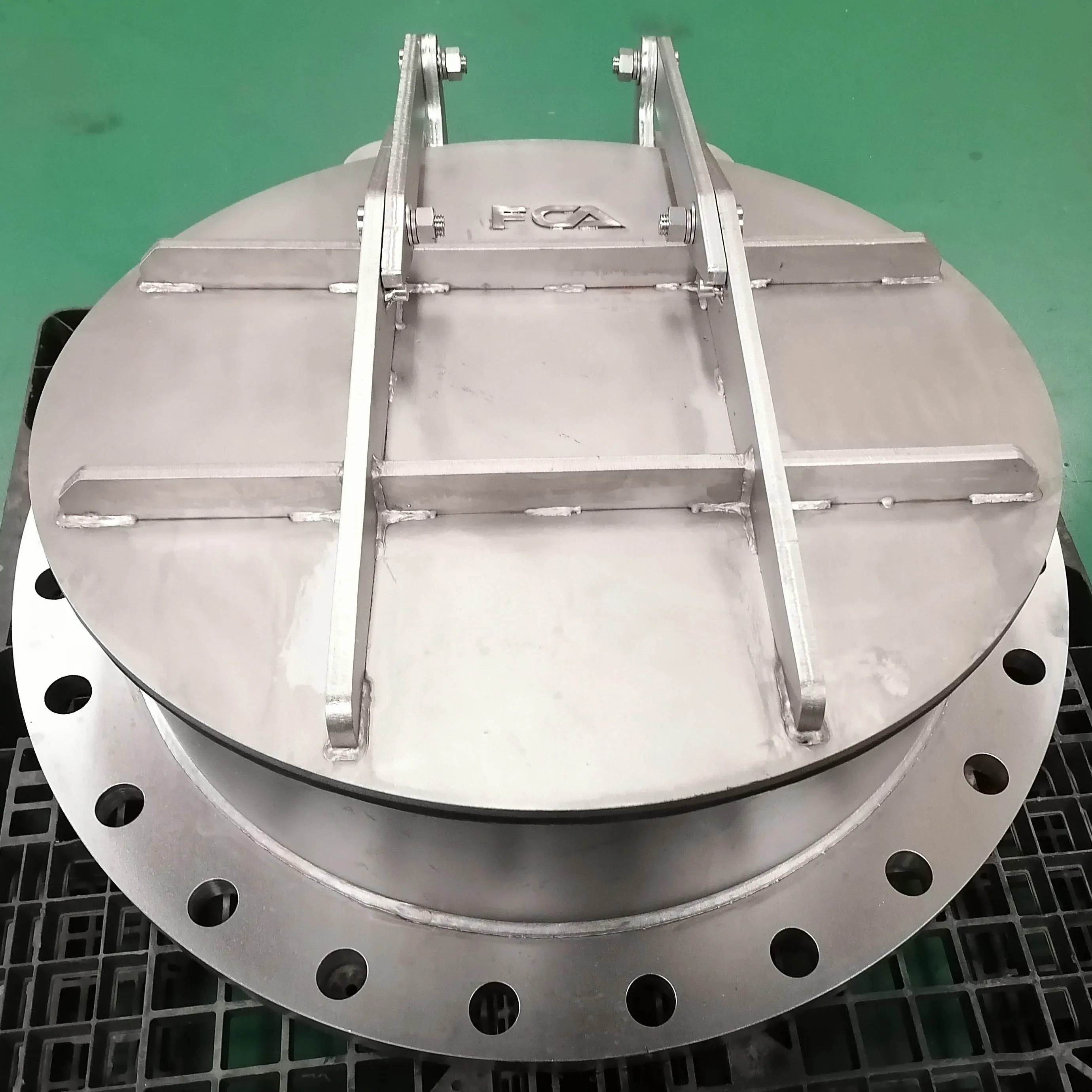 Ductile Cast Iron Di Ggg50 Flanged Circular Flap Valve