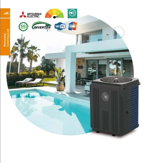 SolarEast OEM R32 7 - 35KW 220V Inverter 100k btu Electric Swimming Pool Heater Heat Pump with Wifi Controller