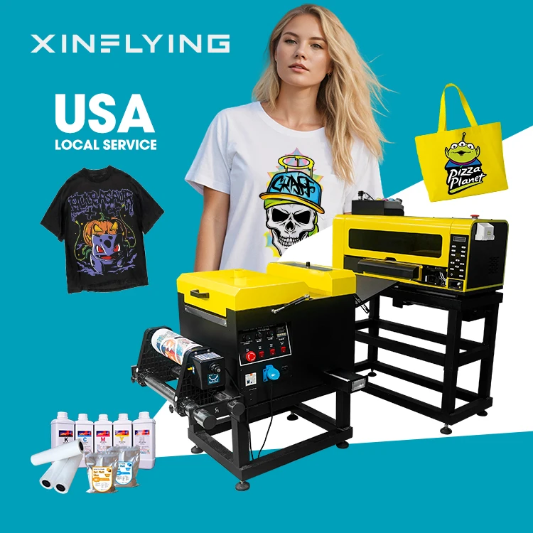 USA local technical service a3 dtf printer factory stock 30cm 33cm dtf inkjet printer with xp600 and shaker