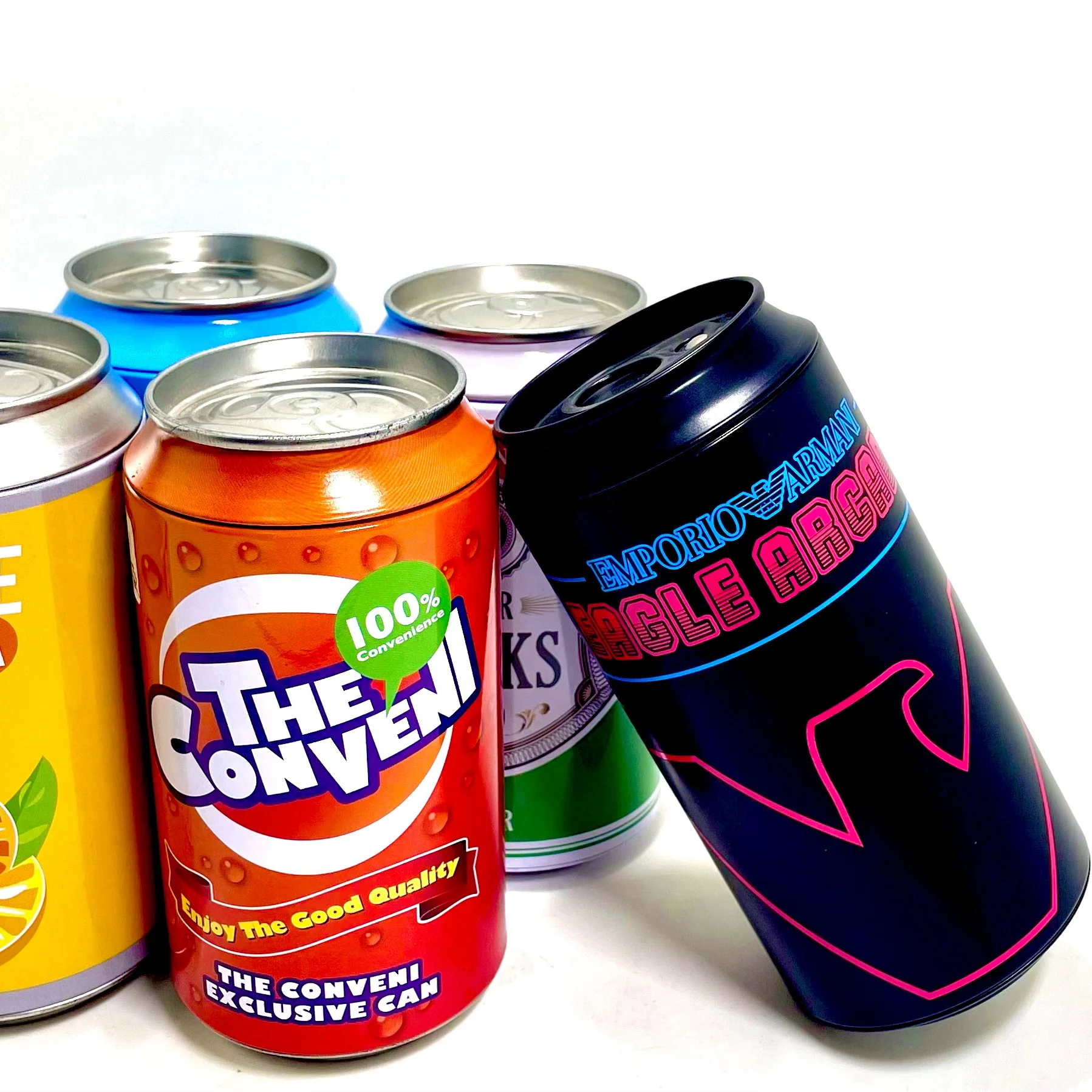 In stock 330ml Cola shape tin box T-shirt towel packing tin can