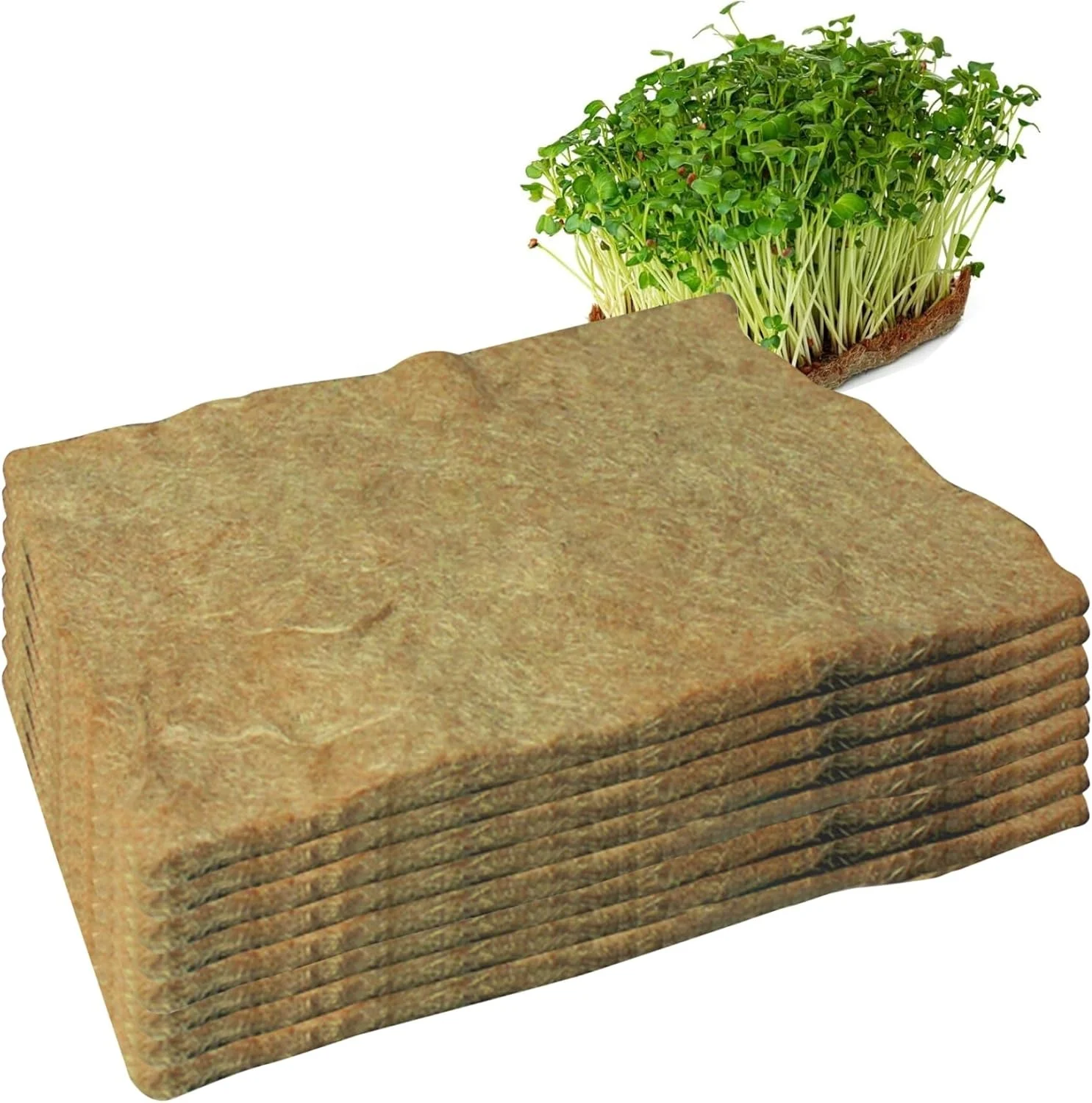 Biodegradable Natural Jute felt Eco Friendly Natural 100 Jute Grow Mat For Microgreen Green Leaf Plant