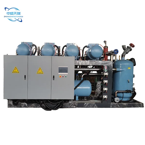 Water Injected  Air Compressor Cooler Semi-hermetic 3-4Parallel Refrigeration Units of Refcomp