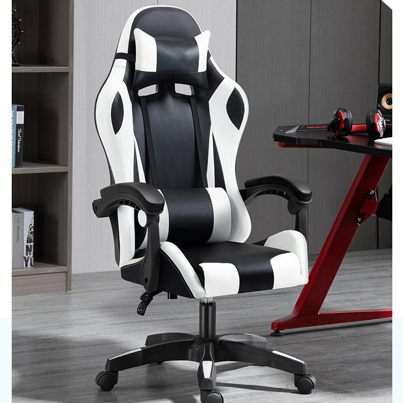 office gamer racing gaming chair with footrest and massage